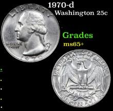 1970-d Washington Quarter 25c Grades GEM+ Unc