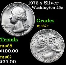 1976-s Silver Washington Quarter 25c Grades Gem++ Unc