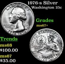 1976-s Silver Washington Quarter 25c Grades Gem++ Unc