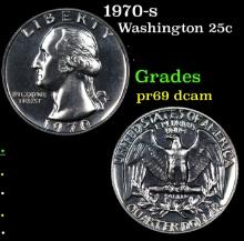 Proof 1970-s Washington Quarter 25c Grades GEM++ Proof Deep Cameo