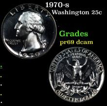 Proof 1970-s Washington Quarter 25c Grades GEM++ Proof Deep Cameo