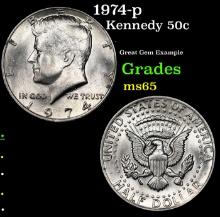 1974-p Kennedy Half Dollar 50c Grades GEM Unc