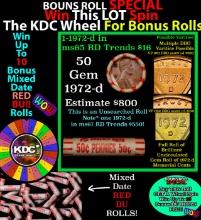 CRAZY Penny Wheel Buy THIS 1971-d solid Red BU Lincoln 1c roll & get 1-10 BU Red rolls FREE WOW