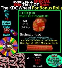 CRAZY Penny Wheel Buy THIS 1993-p solid Red BU Lincoln 1c roll & get 1-10 BU Red rolls FREE WOW