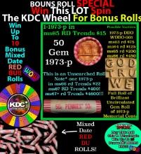 CRAZY Penny Wheel Buy THIS 1973-p solid Red BU Lincoln 1c roll & get 1-10 BU Red rolls FREE WOW