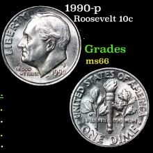1990-p Roosevelt Dime 10c Grades GEM+ Unc