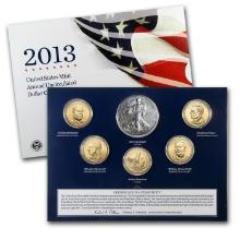 2013-W 6-Coin United States Mint Annual Uncirculated Dollar Coin Set
