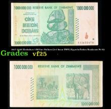 2007-2008 Zimbabwe 1 Billion Dollars (3rd Issue ZWR) Hyperinflation Banknote P# 83 Grades vf+