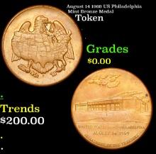 August 14 1969 US Philadelphia Mint Bronze Medal
