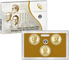 2016 United State Mint Presidential Dollar Proof Set. 3 Coins Inside