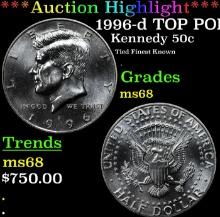 ***Auction Highlight*** 1996-d Kennedy Half Dollar TOP POP! 50c Graded ms68 BY SEGS (fc)