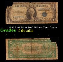 1935A $1 Blue Seal Silver Certificate Grades f details