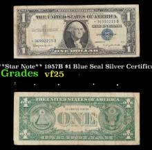 **Star Note** 1957B $1 Blue Seal Silver Certificate Grades vf+