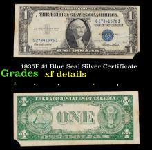 1935E $1 Blue Seal Silver Certificate Grades xf details