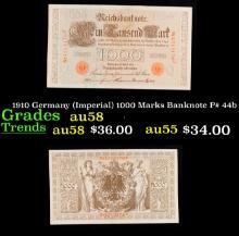 1910 Germany (Imperial) 1000 Marks Banknote P# 44b Grades Choice AU/BU Slider