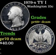 Proof 1979-s TY I Washington Quarter 25c Grades GEM++ Proof Deep Cameo