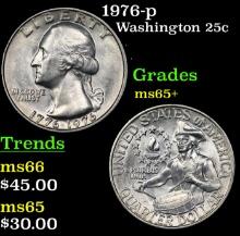 1976-p Washington Quarter 25c Grades GEM+ Unc