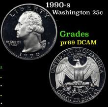 Proof 1990-s Washington Quarter 25c Grades GEM++ Proof Deep Cameo