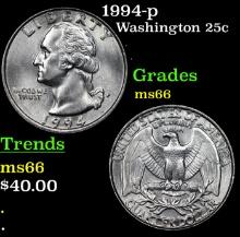 1994-p Washington Quarter 25c Grades GEM+ Unc