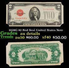 1928G $2 Red Seal United States Note Grades AU Details