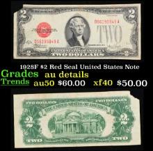 1928F $2 Red Seal United States Note Grades AU Details