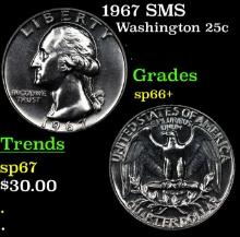 1967 SMS Washington Quarter 25c Grades sp66+