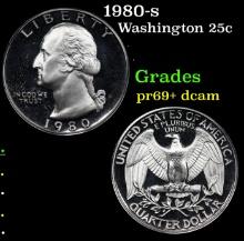 Proof 1980-s Washington Quarter 25c Grades GEM++ Proof Deep Cameo
