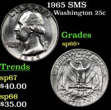 1965 SMS Washington Quarter 25c Grades sp66+