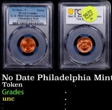 PCGS No Date Philadelphia Mint Uncirculated Set Token Graded unc By PCGS