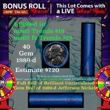 CRAZY Nickel Wheel Buy THIS 1989-d solid  BU Jefferson 5c roll & get 1-5 BU rolls FREE WOW