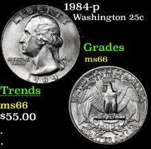 1984-p Washington Quarter 25c Grades GEM+ Unc