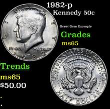 1982-p Kennedy Half Dollar 50c Grades GEM Unc