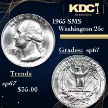 1965 SMS Washington Quarter 25c Grades sp67