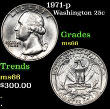 1971-p Washington Quarter 25c Grades GEM+ Unc