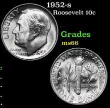 1952-s Roosevelt Dime 10c Grades GEM+ Unc