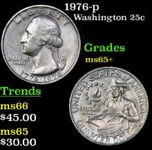 1976-p Washington Quarter 25c Grades GEM+ Unc