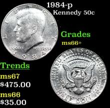 1984-p Kennedy Half Dollar 50c Grades GEM++ Unc