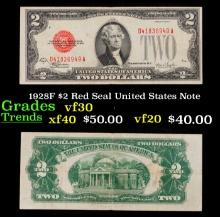 1928F $2 Red Seal United States Note Grades vf++