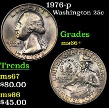 1976-p Washington Quarter 25c Grades GEM++ Unc