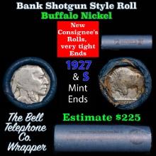 Buffalo Nickel Shotgun Roll in Old Bank Style 'Bell Telephone' Wrapper 1927 & s Mint Ends