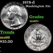 1978-d Washington Quarter 25c Grades GEM+ Unc