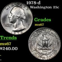 1978-d Washington Quarter 25c Grades GEM++ Unc