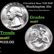 1776-1976-d Washington Quarter Near TOP POP! 25c Grades GEM++ Unc