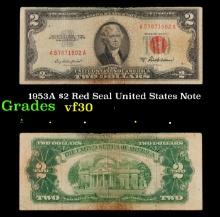 1953A $2 Red Seal United States Note Grades vf++