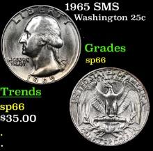 1965 SMS Washington Quarter 25c Grades sp66