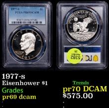Proof PCGS 1977-s Eisenhower Dollar $1 Graded pr69 dcam By PCGS