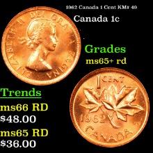 1962 Canada 1 Cent KM# 49 Grades Gem+ Unc RD