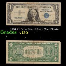 1957 $1 Blue Seal Silver Certificate Graded vf++