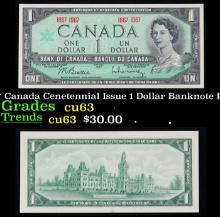 1967 Canada Cenetennial Issue 1 Dollar Banknote P# 84a Grades Select CU