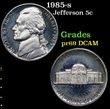 Proof 1985-s Jefferson Nickel 5c Grades GEM++ Proof Deep Cameo